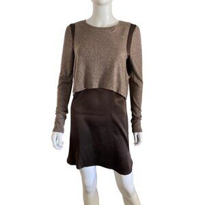 Funktional Brown Silk and Angora Blend Dress Small